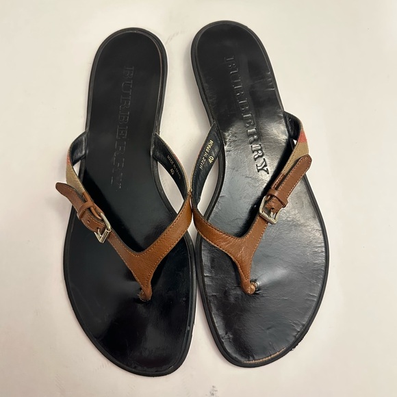 Burberry Masie Nova check Thong Flat Thong Sandals Size EU 40 - Picture 1 of 10